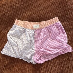 American Eagle outfitters Pink Orange Purple Gingham Boxer Shorts